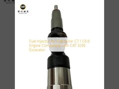 Inyector de combustible para motor Caterpillar C7.1 C6.6 compatible con excavadora CAT 329E